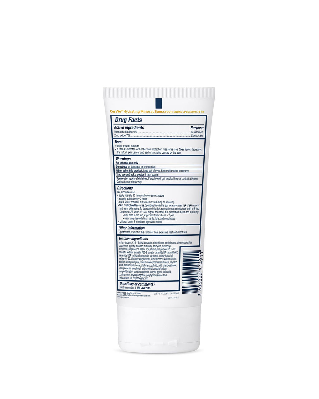 CeraVe Sunscreen Body Hydrating Sunscreen Body Lotion Spf
