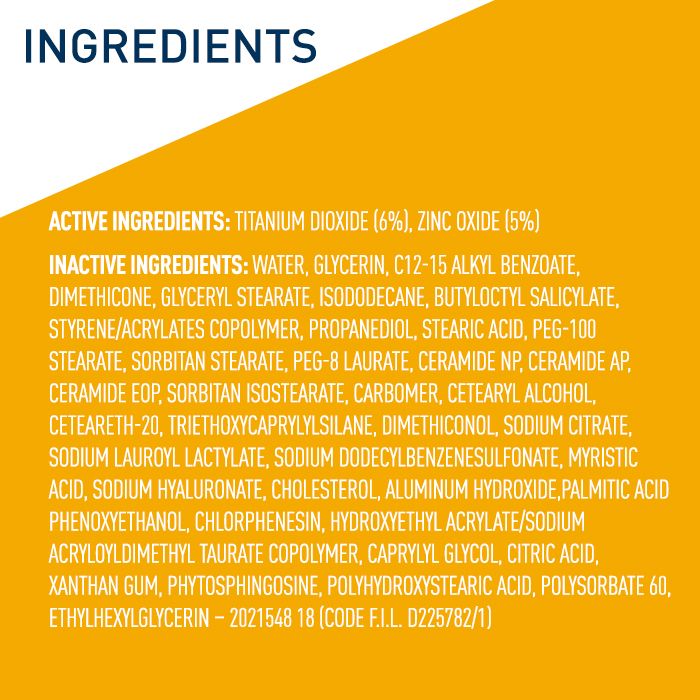 CeraVe Sunscreen Body Hydrating Mineral Sunscreen Body Lotion Spf
