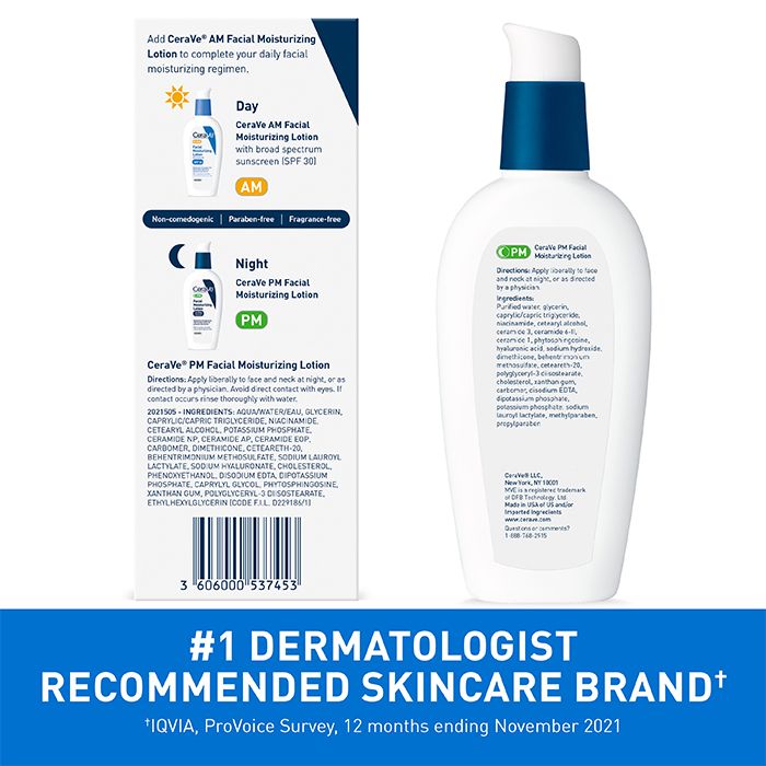 CeraVe Skincare Moisturizers Pm Facial Moisturizing Lotion